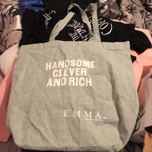 Handsome clever rich EMMA movie tote bag